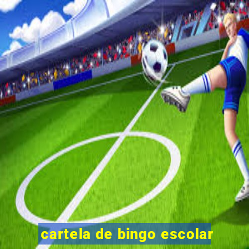 cartela de bingo escolar