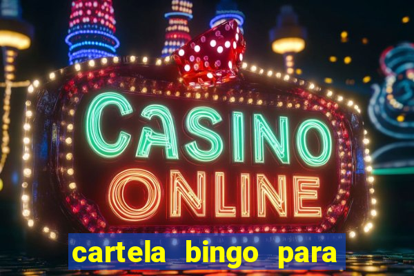 cartela bingo para cha de cozinha imprimir gratis