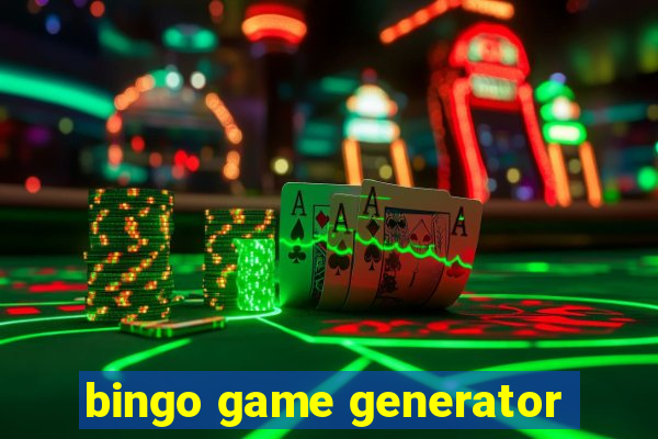 bingo game generator