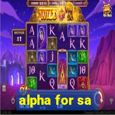 alpha for sa