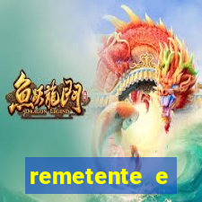 remetente e destinatário modelo