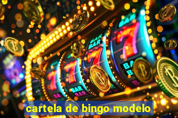 cartela de bingo modelo