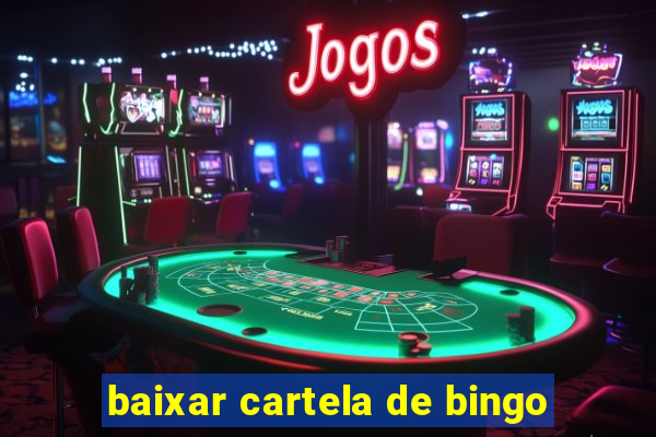 baixar cartela de bingo