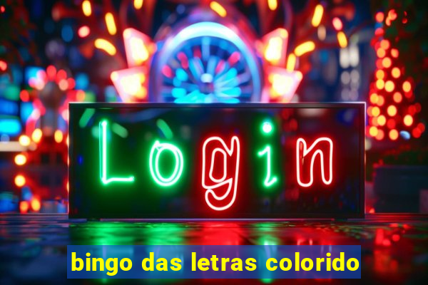 bingo das letras colorido