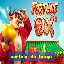 cartela de bingo da sorte