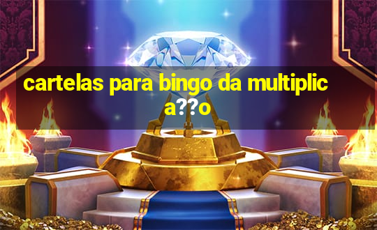 cartelas para bingo da multiplica??o