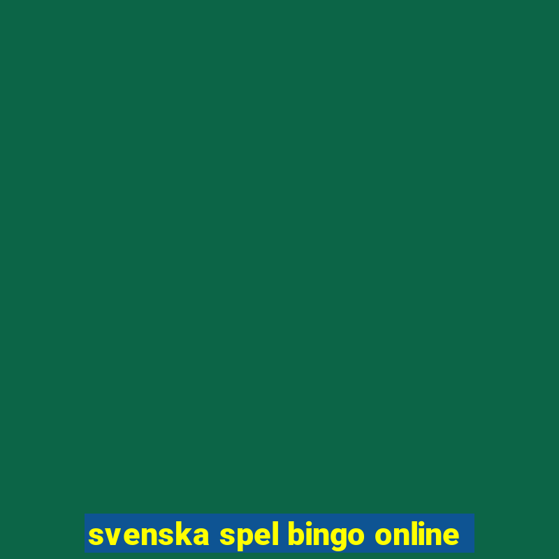 svenska spel bingo online