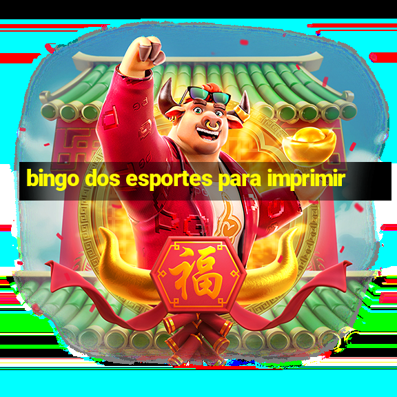 bingo dos esportes para imprimir