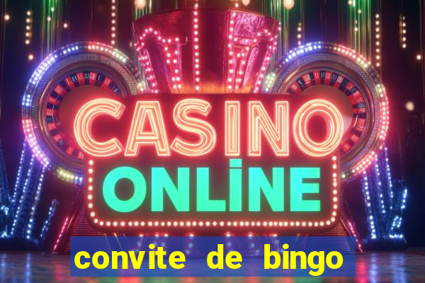 convite de bingo para editar