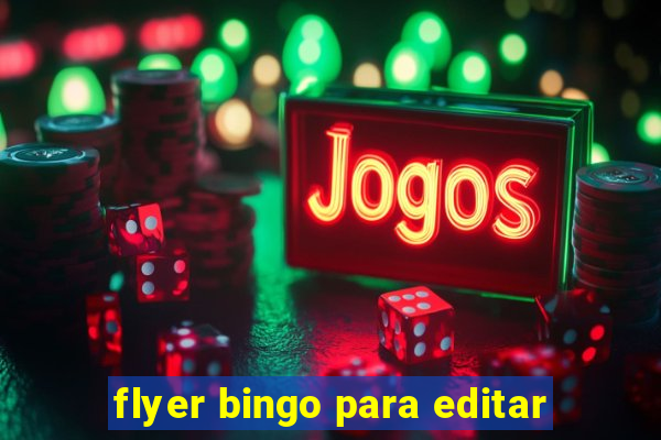 flyer bingo para editar