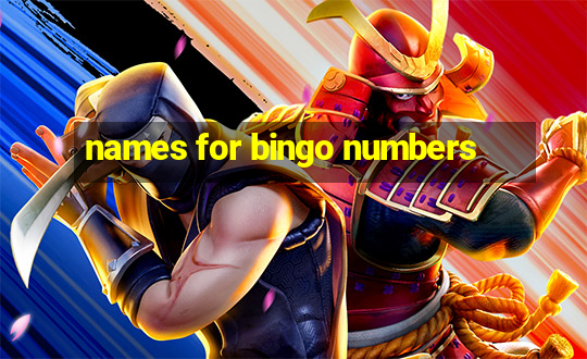 names for bingo numbers