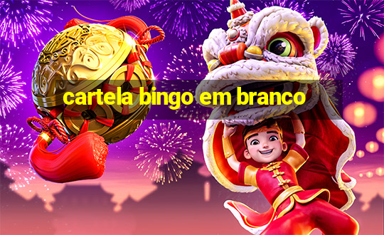 cartela bingo em branco