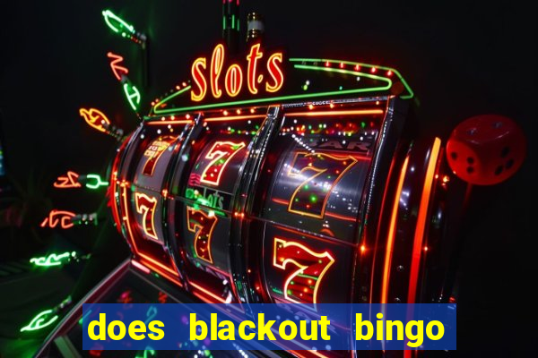 does blackout bingo really pay