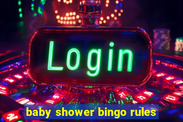 baby shower bingo rules