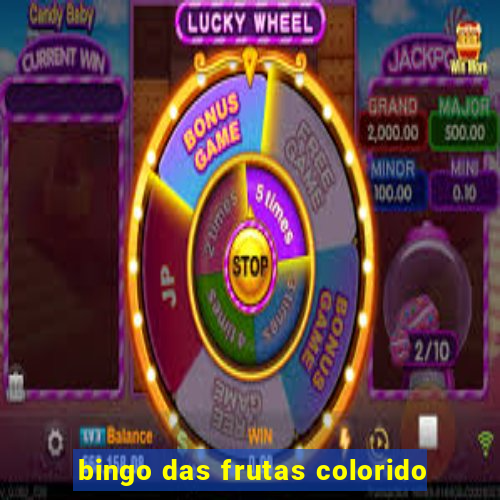 bingo das frutas colorido