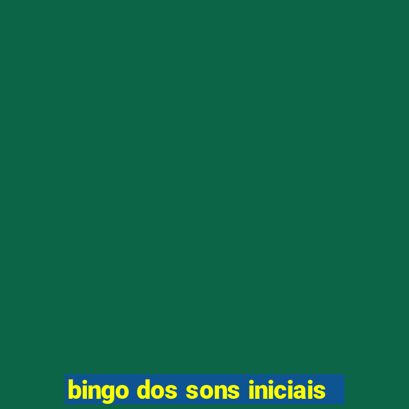 bingo dos sons iniciais