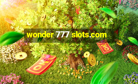 wonder 777 slots.com