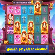 games played at casinos