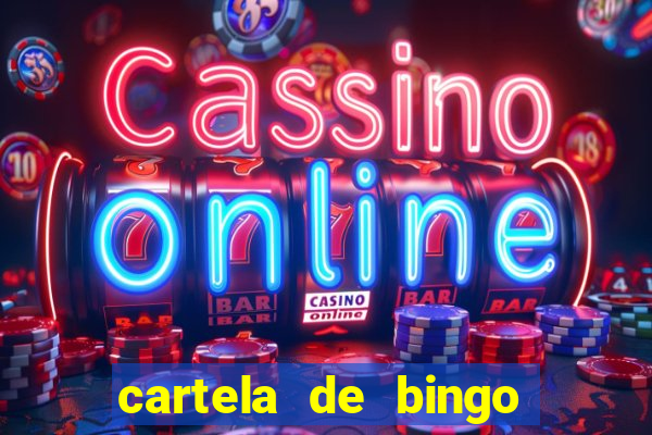 cartela de bingo de letras