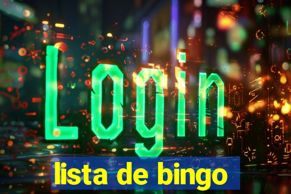 lista de bingo