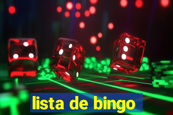 lista de bingo