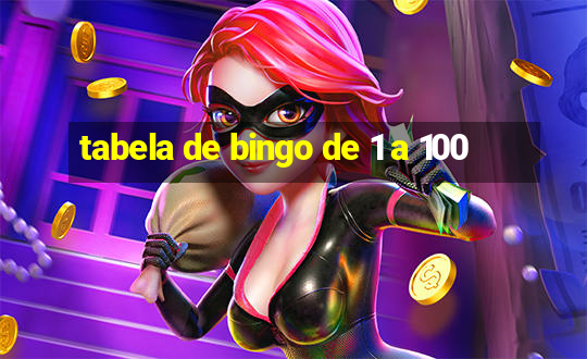 tabela de bingo de 1 a 100