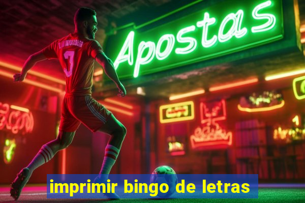 imprimir bingo de letras