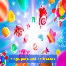 bingo para chá de fraldas