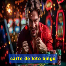 carte de loto bingo