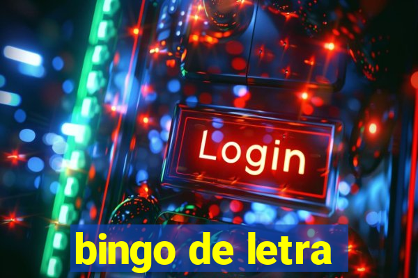 bingo de letra